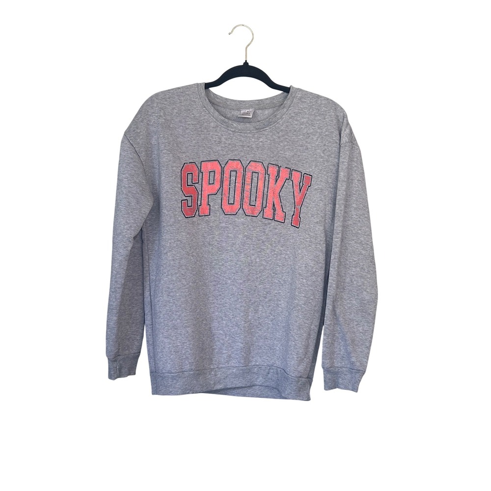 Halloween Spooky Sweatshirt Womens Small Fall Halloween Graphic Pullover
